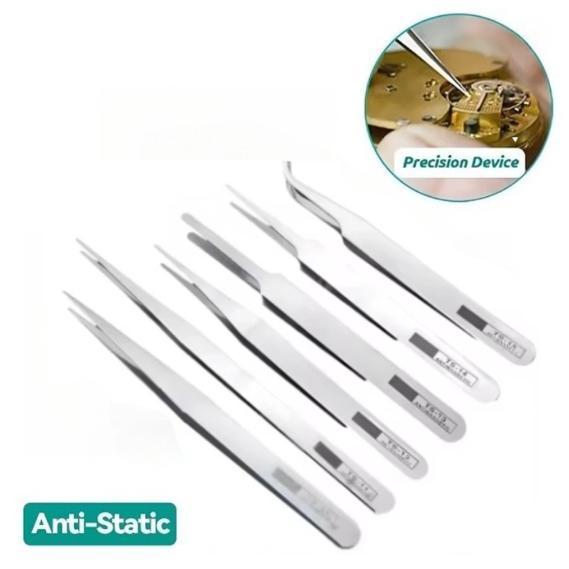 Model Kit Tweezers - Set di 6 pinzette antistatiche in