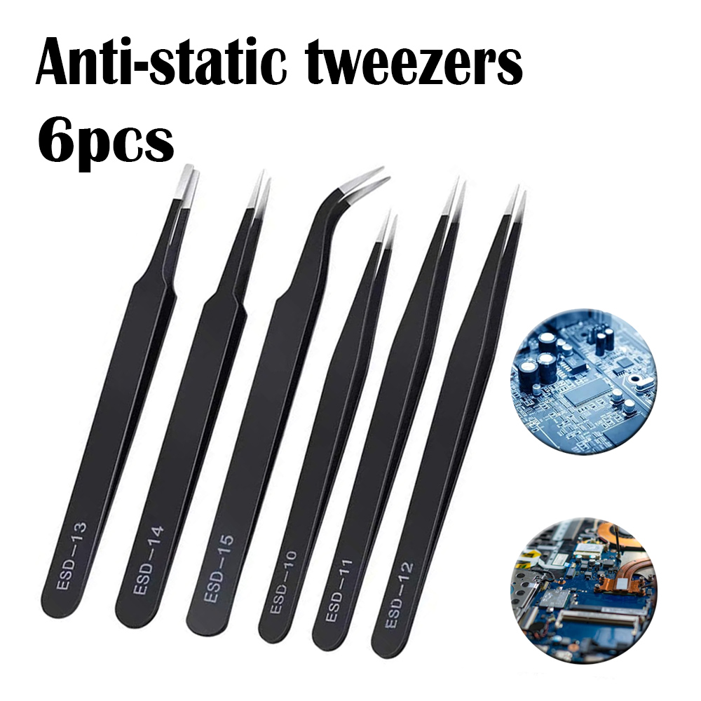 Model Kit Tweezers - VETUS Pinzette antistatiche in acciaio inossidabile