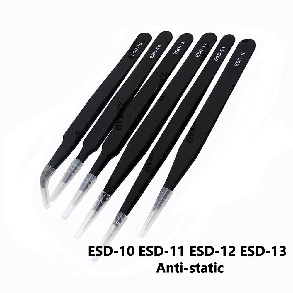 Model Kit Tweezers - Set di 6 Pinzette Antistatiche ESD-10
