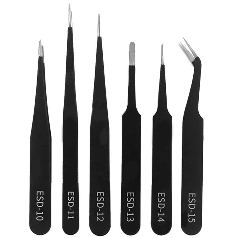 Model Kit Tweezers - Set di pinzette antistatiche di precisione