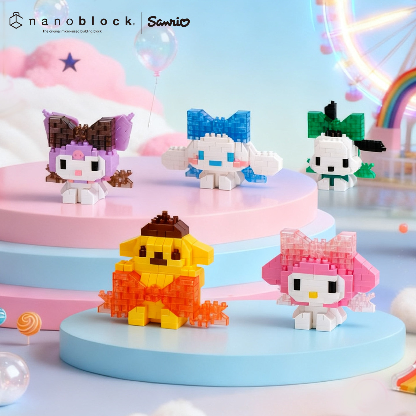 Model Kit Girls - Nanoblock Sanrio Micro Building Blocks Genuine