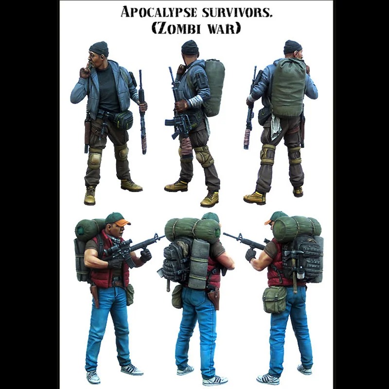 Model Kit Zombie - 1/35 Figura in resina pressofusa Kit