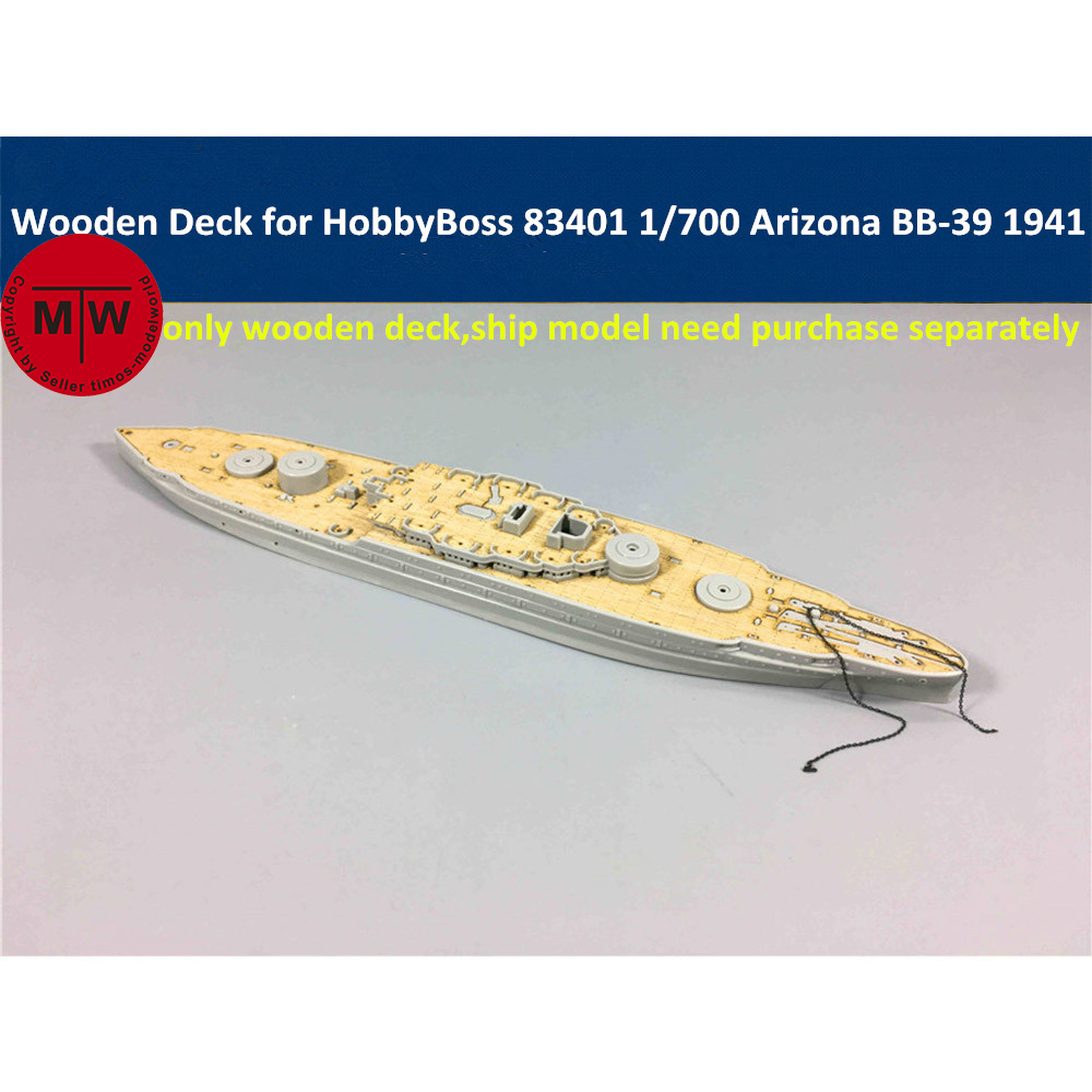 Model Kit Uss Arizona - Ponte in legno in scala 1/700