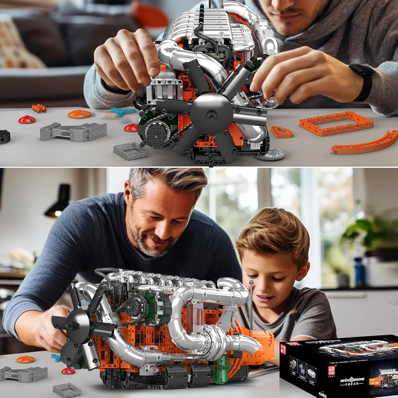 Model Kit Engine V8 - Mould King 10200 Kit Modello Motore