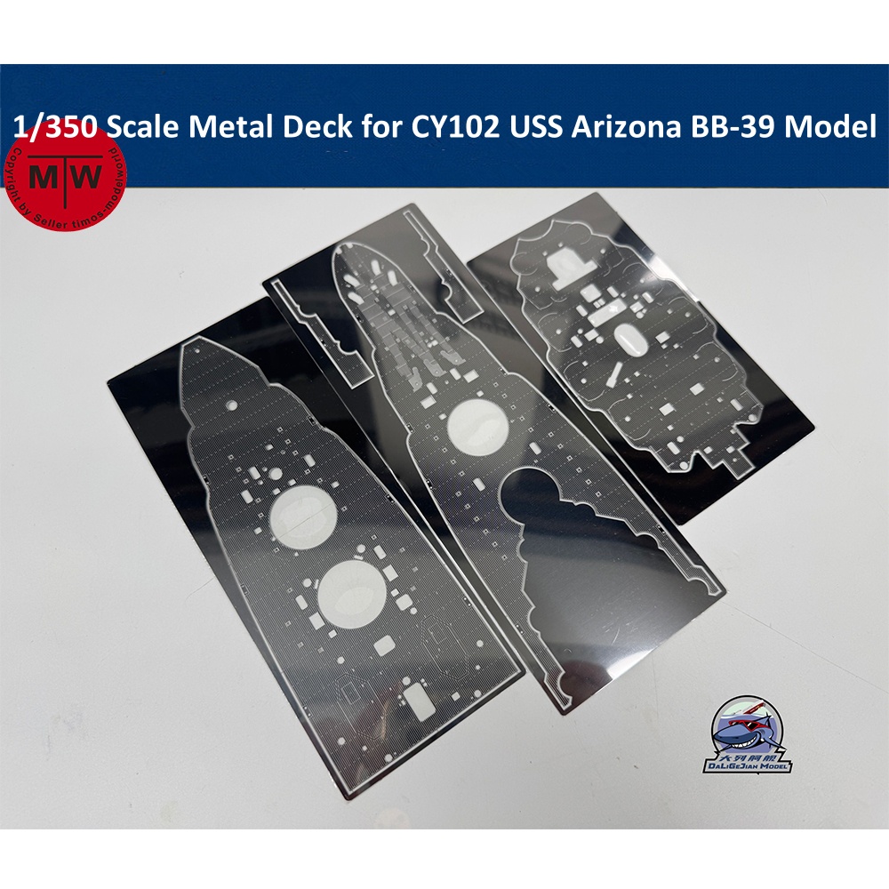 Model Kit Uss Arizona - Ponte in metallo in scala 1/350
