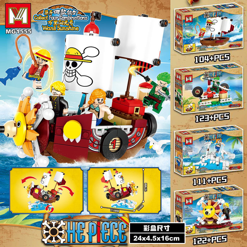 Model Kit One Piece Ship - Set di Costruzioni Nave Pirata One