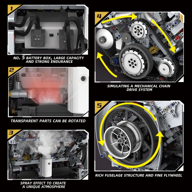 Motore V8 motorizzato 3201 pez - Model Kit Engine V8 recensione e prezzo
