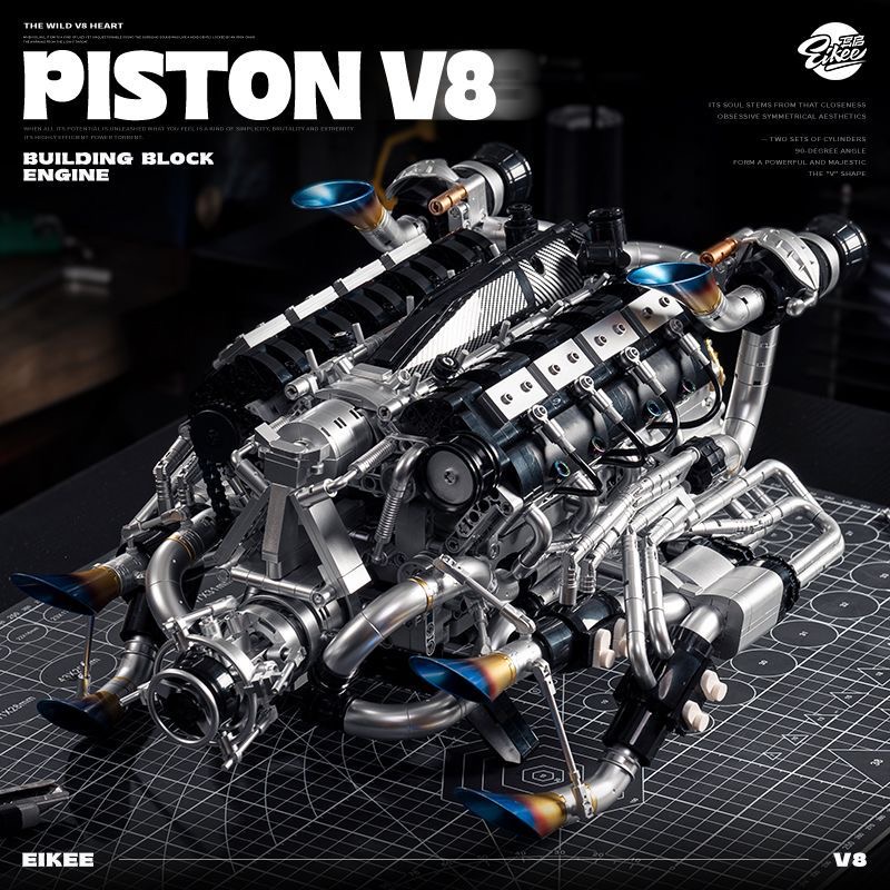 MOC Supercar V8 Kit di blocchi - Model Kit Engine V8 recensione e prezzo