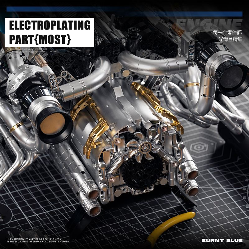MOC Supercar V8 Kit di blocchi - Model Kit Engine V8 recensione e prezzo