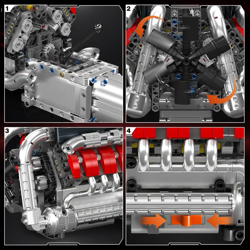 Mould King 10203 1169 Pezzi Ki - Model Kit Engine V8 recensione e prezzo