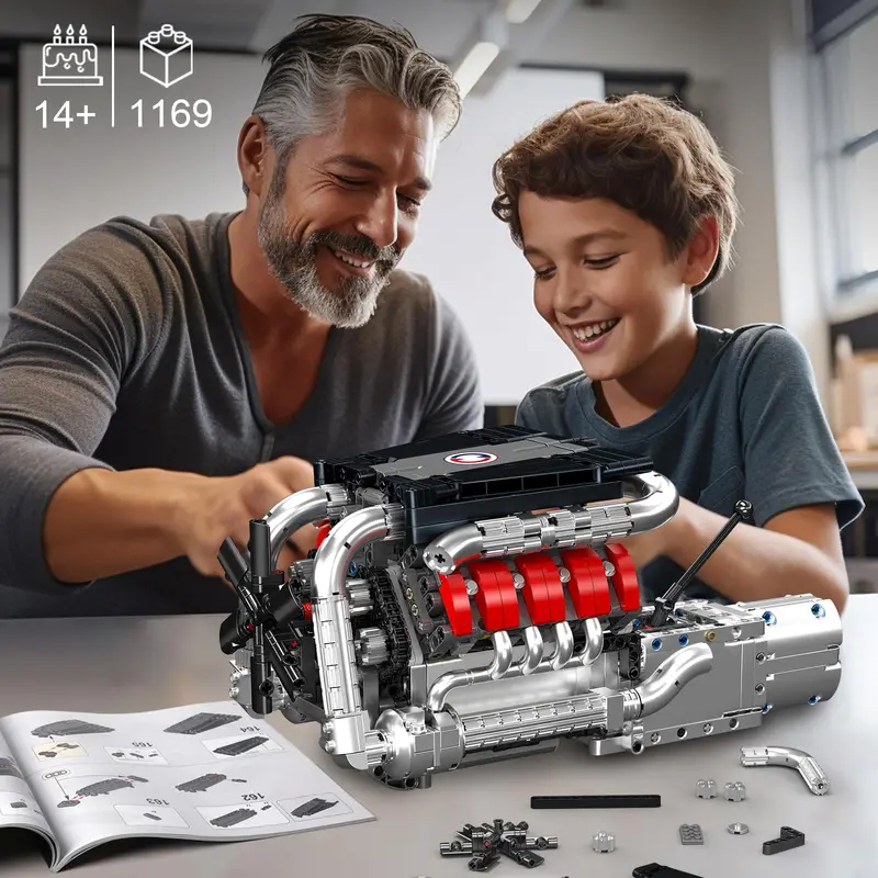 Mould King 10203 1169 Pezzi Ki - Model Kit Engine V8 recensione e prezzo