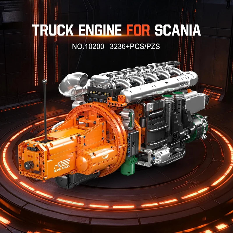Mould King 10200 Kit Modello M - Model Kit Engine V8 recensione e prezzo