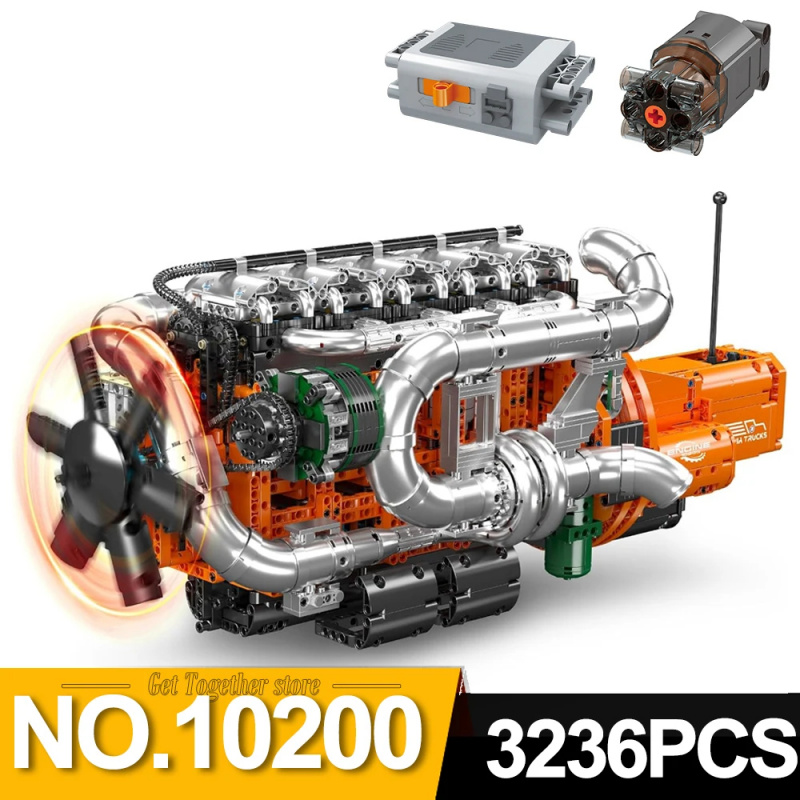 Mould King 10200 Kit Modello M - Model Kit Engine V8 recensione e prezzo