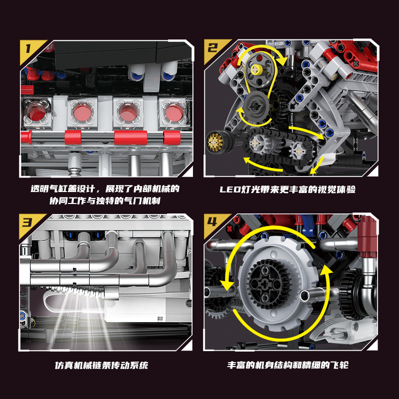 Set di Costruzioni K96207 F40L - Model Kit Engine V8 recensione e prezzo