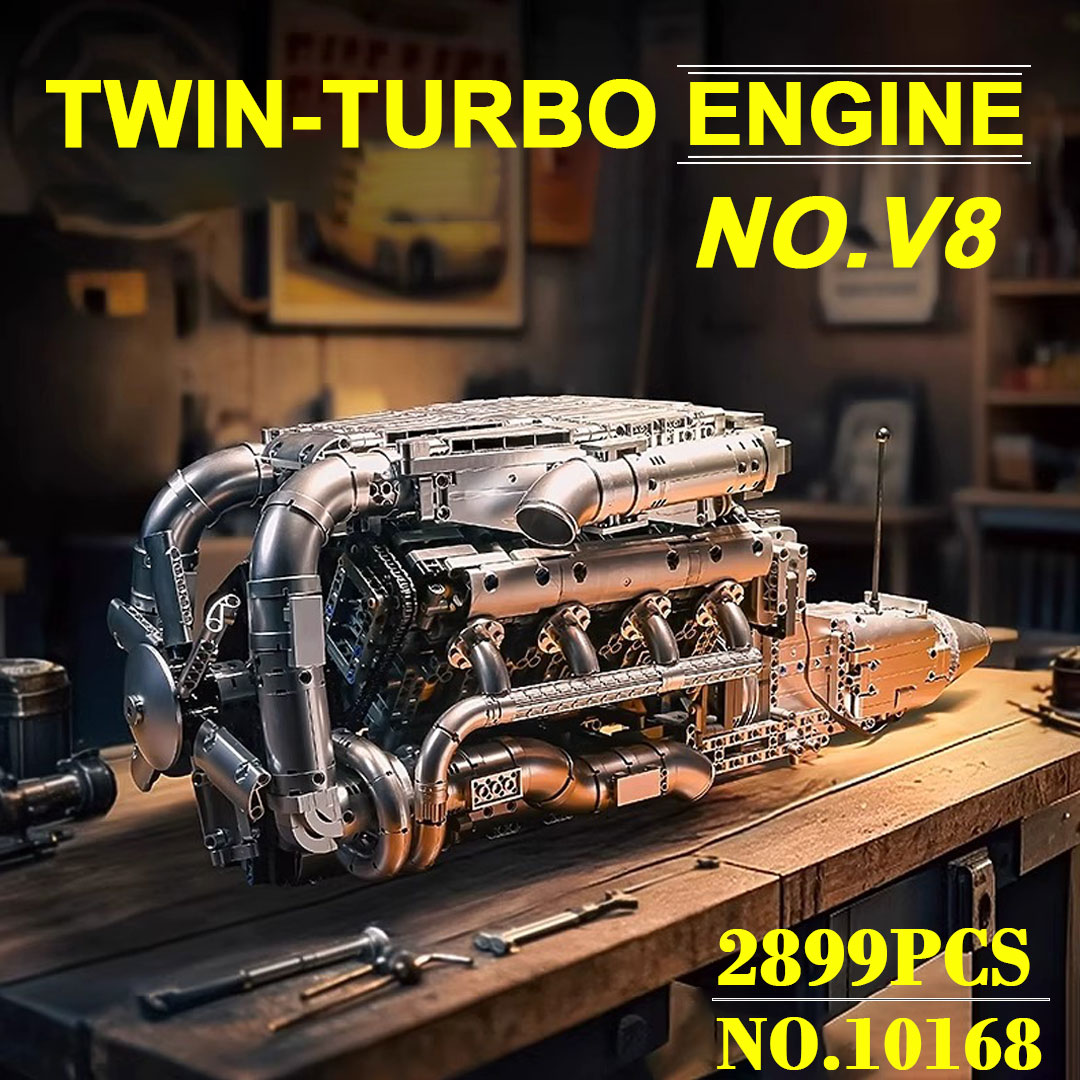 Mould King 10168 V8 Twin Turbo - Model Kit Engine V8 recensione e prezzo