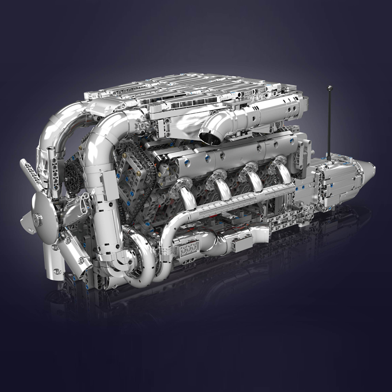 Mould King 10168 V8 Twin Turbo - Model Kit Engine V8 recensione e prezzo