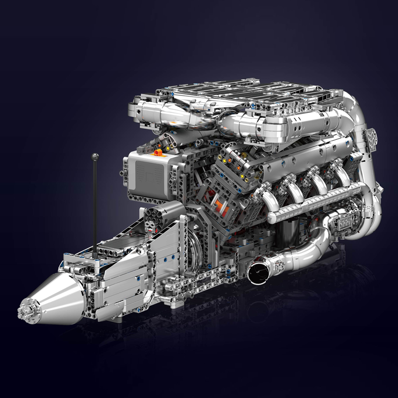 Mould King 10168 V8 Twin Turbo - Model Kit Engine V8 recensione e prezzo